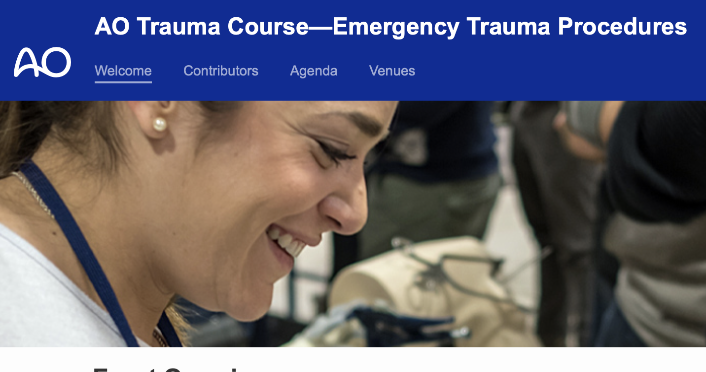 AO Trauma course - emergency trauma  procedures